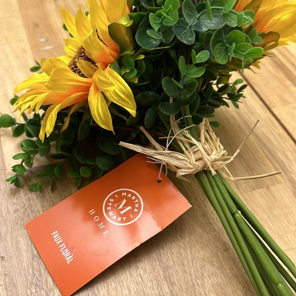 MARTHA STEWART faux floral sunflower bouqet